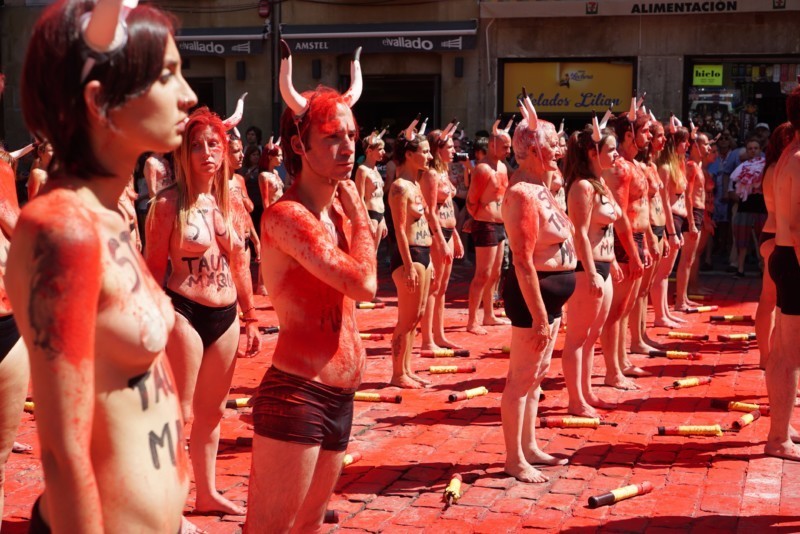 Activistas volverán a salir a las calles de Pamplona para denunciar la tauromaquia como 