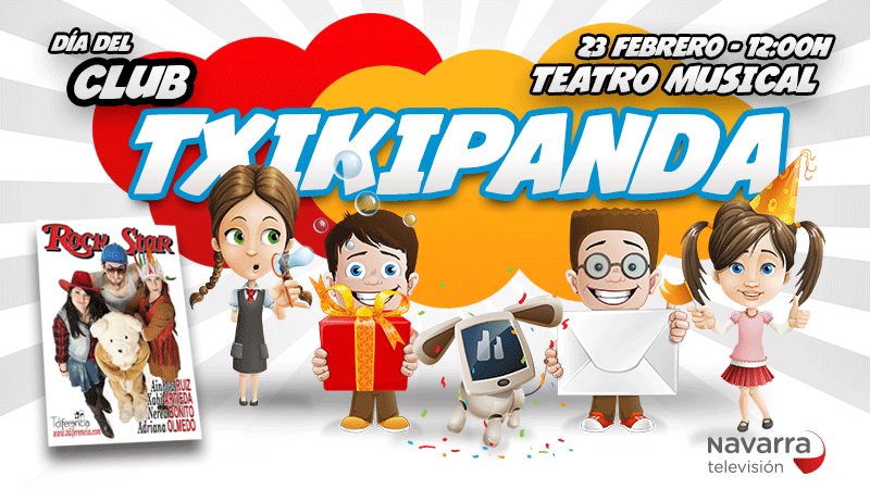 El club Txikipanda de Navarra Televisión celebra su día del club e invita a los peques a convertirse en rocks stars