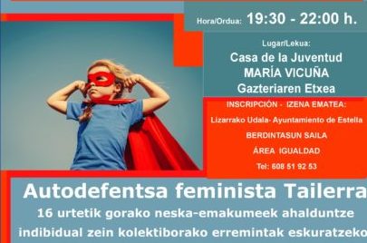 Taller de Autodefensa Feminista para mujeres mayores de 16 años en Estella