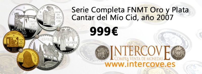 Intercove.es lanza una nueva serie de monedas de plata y oro de la FNMT a precios reducidos