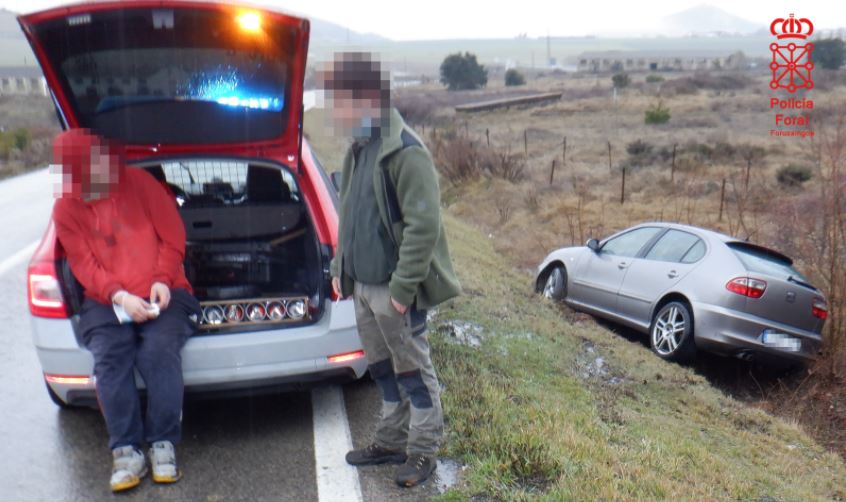 Investigado por conducir borracho con una rueda reventada en Arazuri
