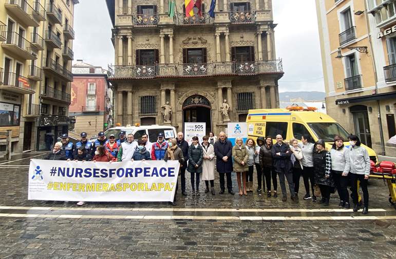 Dos ambulancias con material sanitario parten desde Pamplona con destino a Ucrania
