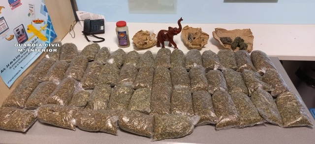 La Guardia Civil incauta 1,4 kilogramos de hoja de coca a un pasajero en el aeropuerto de Pamplona-Noáin