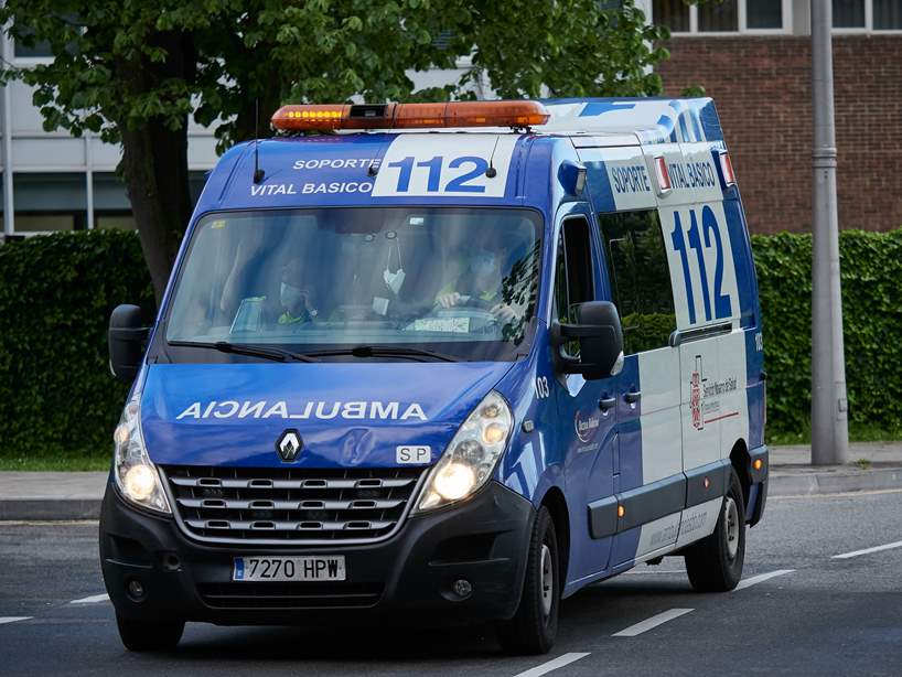Herido el pasajero de una moto tras caerse en los altos de Azanza
