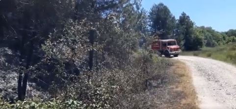 Pequeño incendio junto a la A-15 entre Urritza y Mugiro