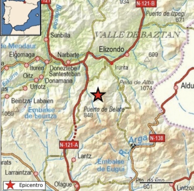 Ligero temblor de magnitud 2.6, con epicentro en Bertizarana
