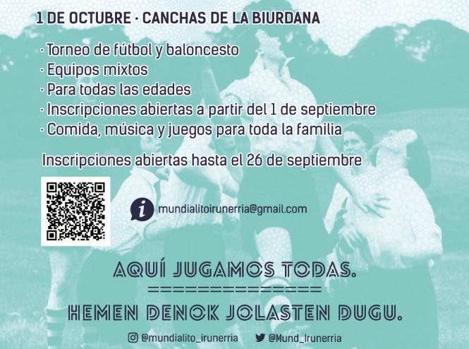 Se celebrará el 1 de octubre en la Biurdana: el Mundialito Antirracista de Iruñerria abre su plazo de inscripciones