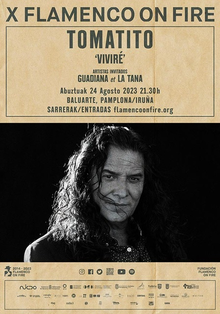 Tomatito, Antonio Reyes, Potito, José del Tomate, Guadiana, La Kaíta, Miguel y Juan Vargas protagonistas de este jueves en Flamenco On Fire