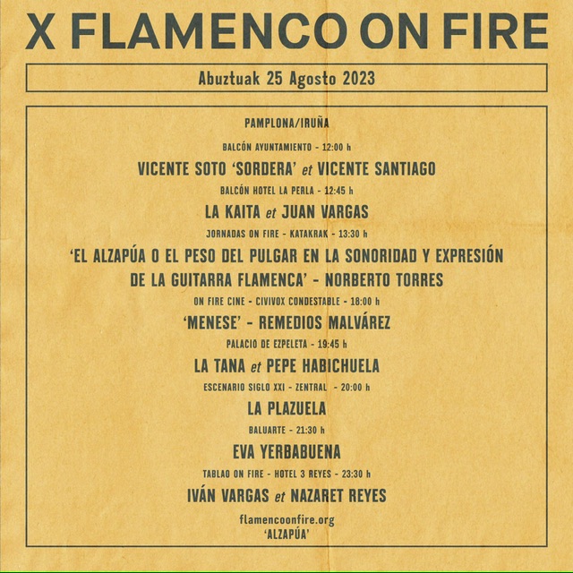 Eva Yerbabuena, La Plazuela, Vicente Soto Sordera y La Kaíta, protagonistas de esta jornada de viernes en Flamenco On Fire