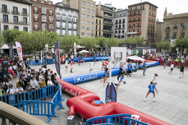 El basket se apodera este viernes de la Plaza del Castillo de Pamplona 