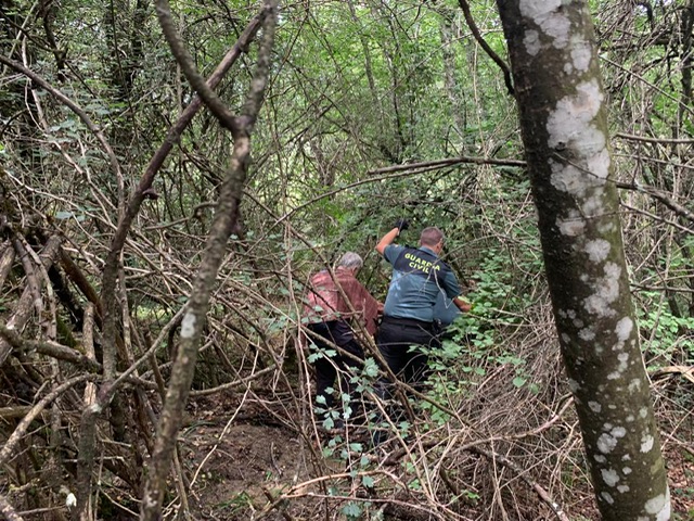 Localizan a un hombre de 72 años que se había desorientado en una zona boscosa del Valle de Anue entre Olagüe y Lantz
