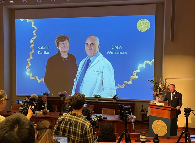 Nobel de medicina para los dos descubridores que permitieron desarrollar lasa vacunas de ARN contra la Covid-19