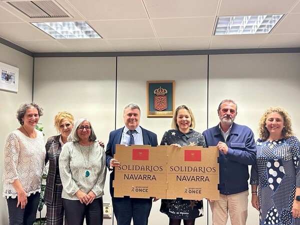 Alas de Ucrania, Mikel Sola, Luis Chiva de Agustín, Florette y la Dirección General de Presidencia del Gob. de Navarra, Premios Solidarios Grupo Social ONCE Navarra 2023