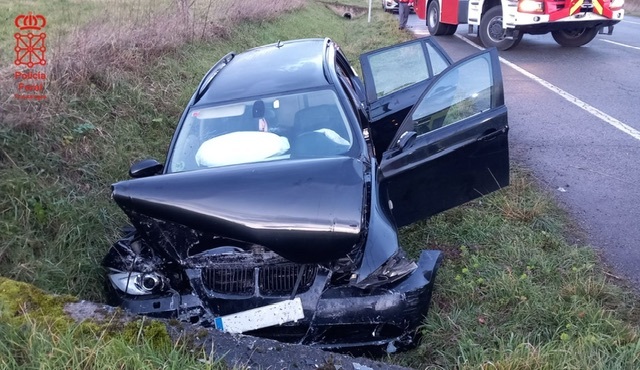 Accidente mortal en Urdiáin: fallece una conductora tras una salida de vía