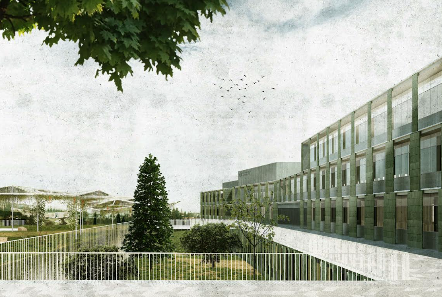 Comienza el proyecto de urbanización de la plaza que albergará el Centro Bioma de la Universidad de Navarra