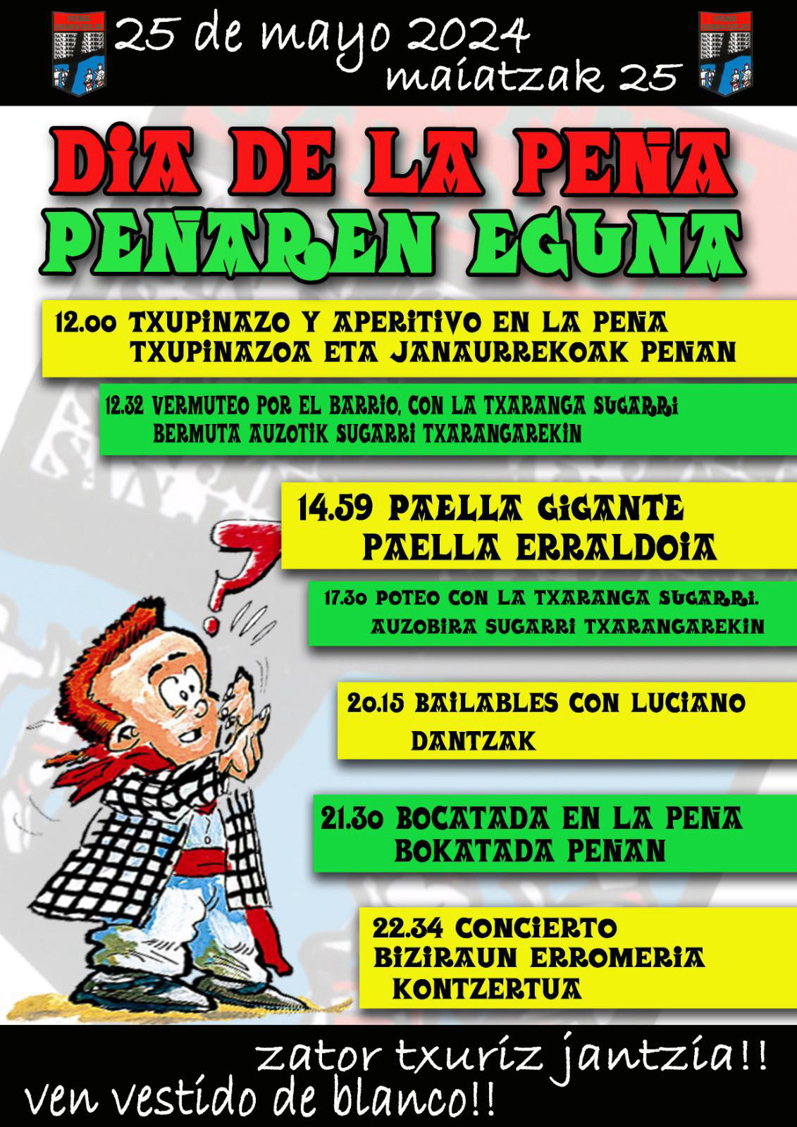 La Peña Sanduzelai celebra este sábado, 25 de mayo, el Día de la Peña 2024