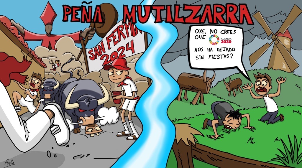La Peña Mutilzarra presenta su pancarta y convoca el 27º Riau Riau popular