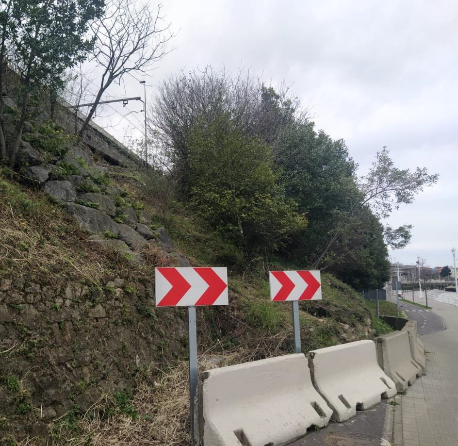 El Ayuntamiento de Bilbao comienza las obras de estabilización del talud en el bidegorri entre Olaboeaga y Zorrotza
