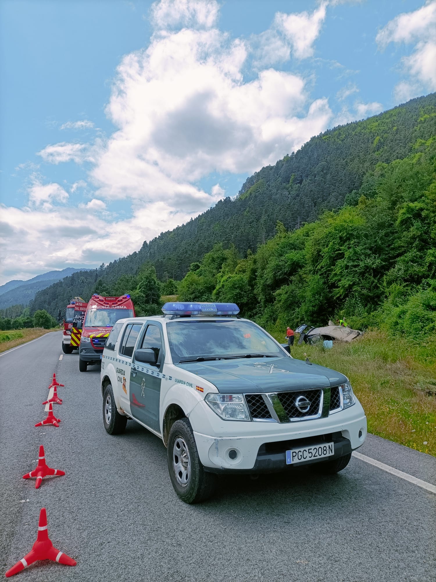 Herido grave un conductor tras sufrir un accidente en Isaba