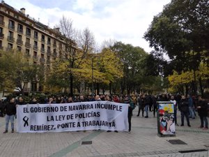 El movimiento de policías forales cesa sus concentraciones como «gesto de buena voluntad» ante los «frutos» conseguidos