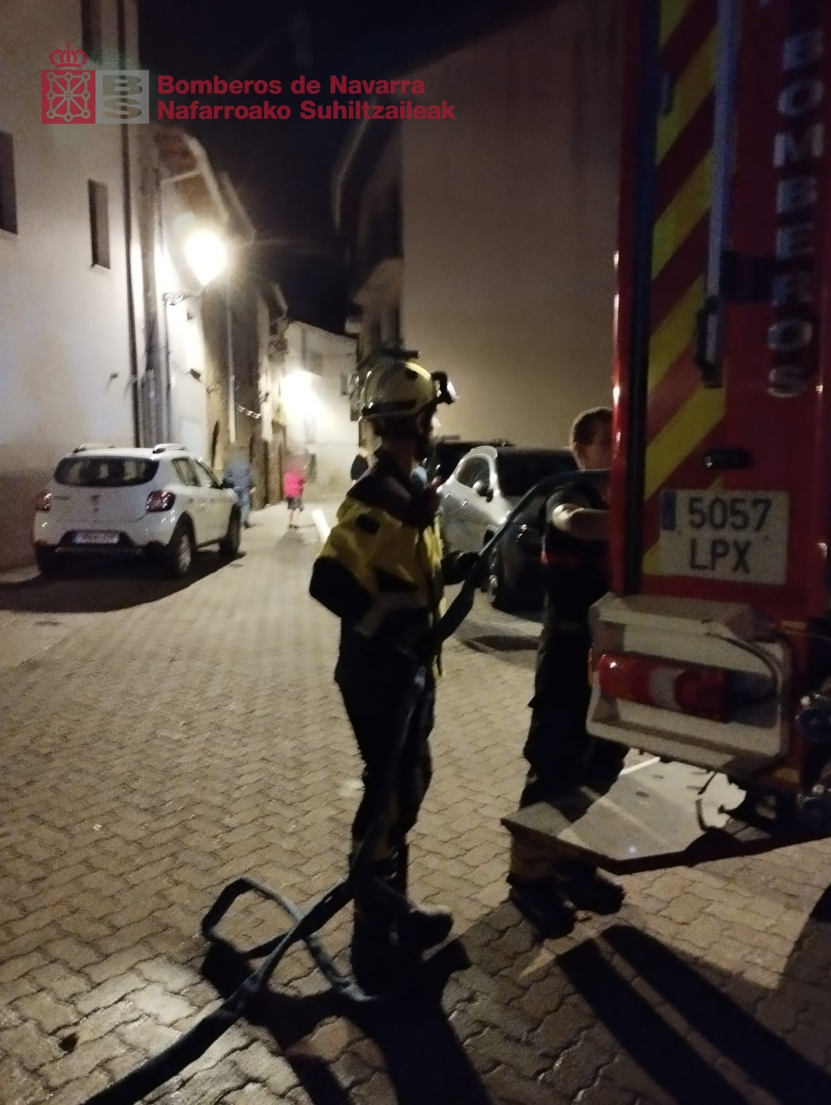La explosión de una caldera provoca un pequeño incendio en una vivienda de Lumbier