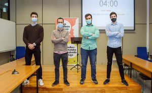 Rodrigo Arvizu, Christian Artola, Luis Echarte y Nicolás de Augusto, ganadores de la XX Liga de Debate Universitario
