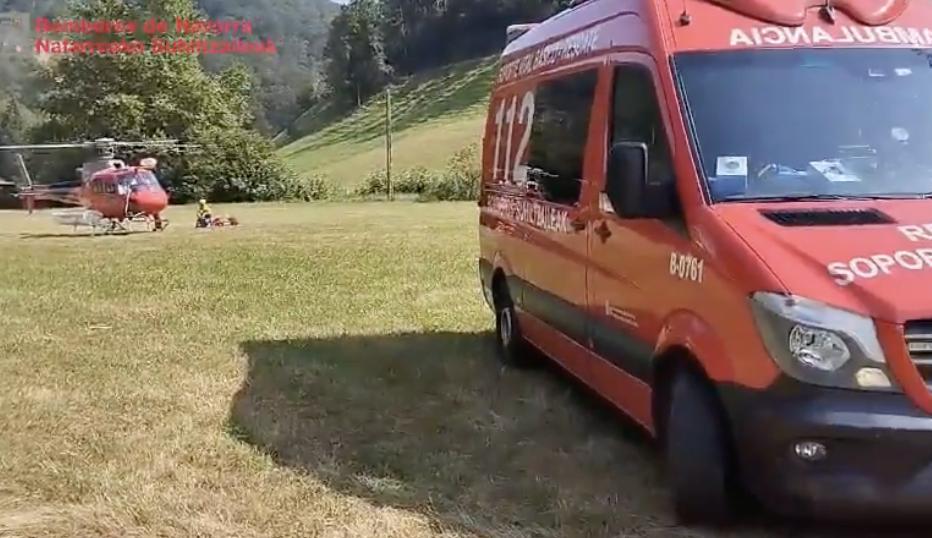 Rescate de dos montañeros agotados en el término de Ochagavía