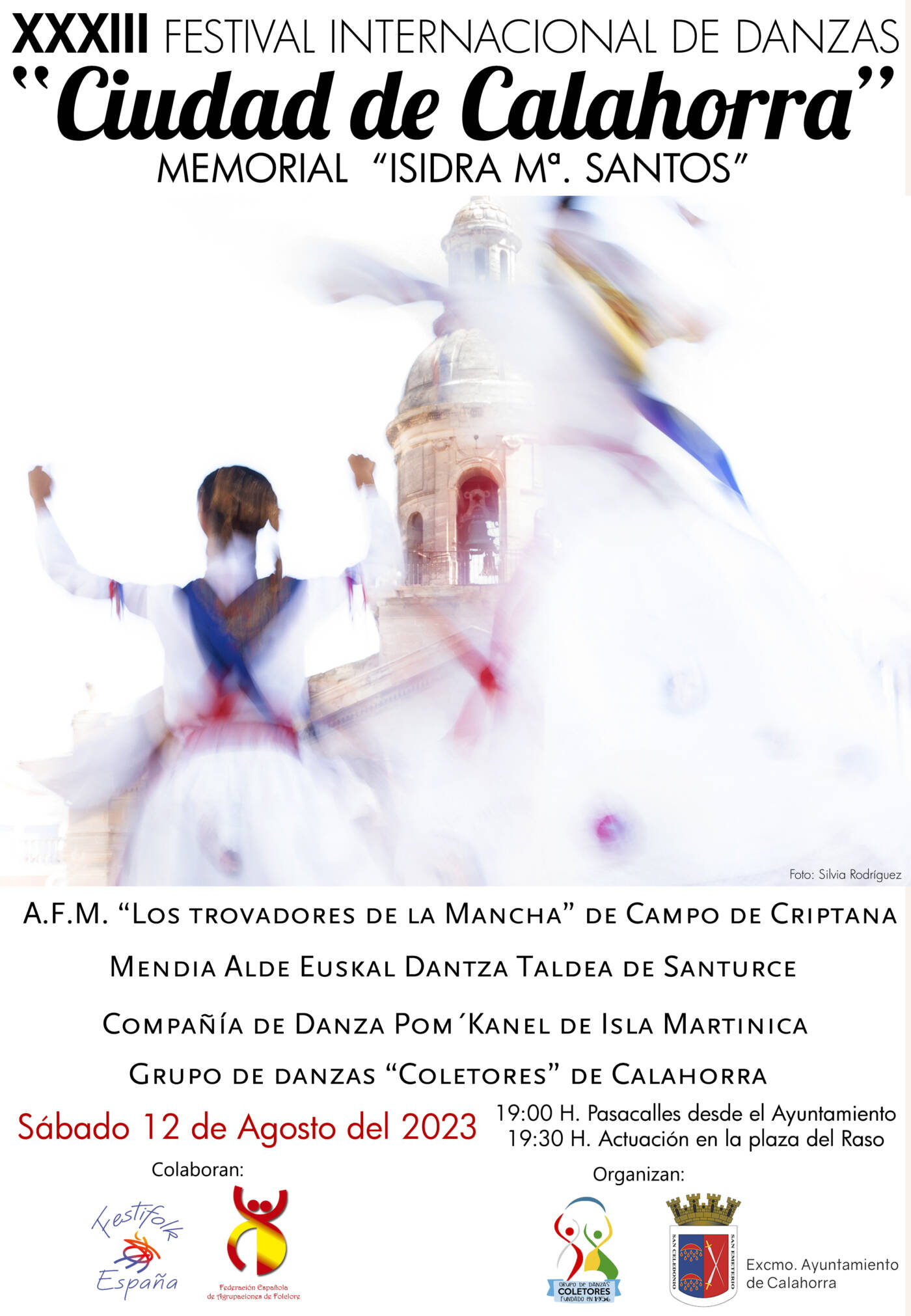 XXXIII Festival Internacional de Danzas ‘Ciudad de Calahorra’-Memorial ‘Isidra Mª Santos’ se celebrará el 10 de agosto