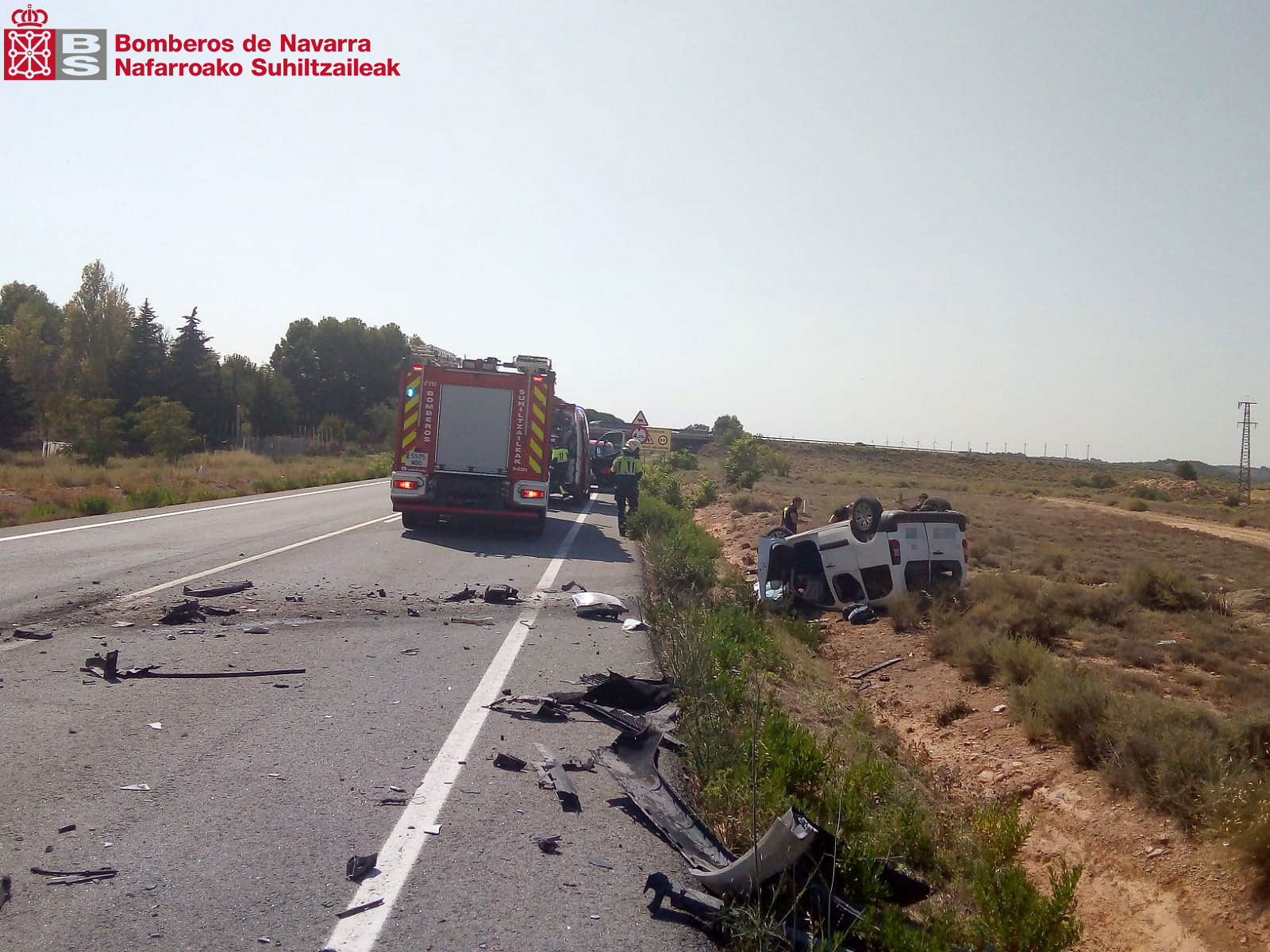 Trágico accidente en Murchante: fallece un conductor tras colisión entre una furgoneta y un camión