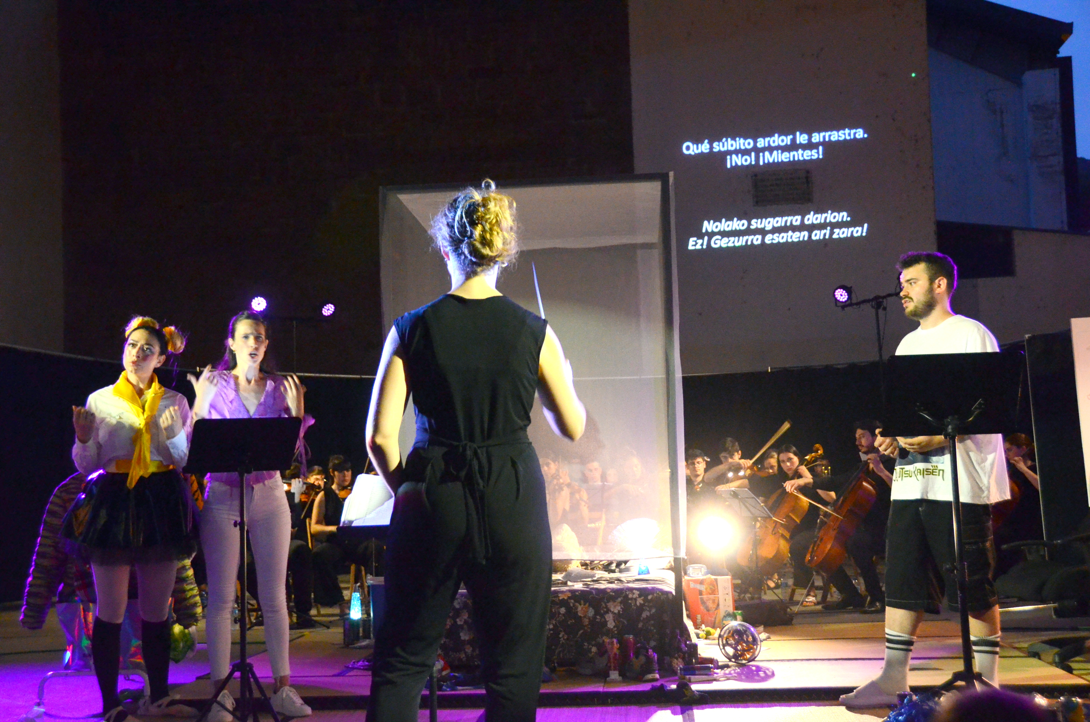La Joven Orquesta de Pamplona durante la interpretación de la ópera. - 