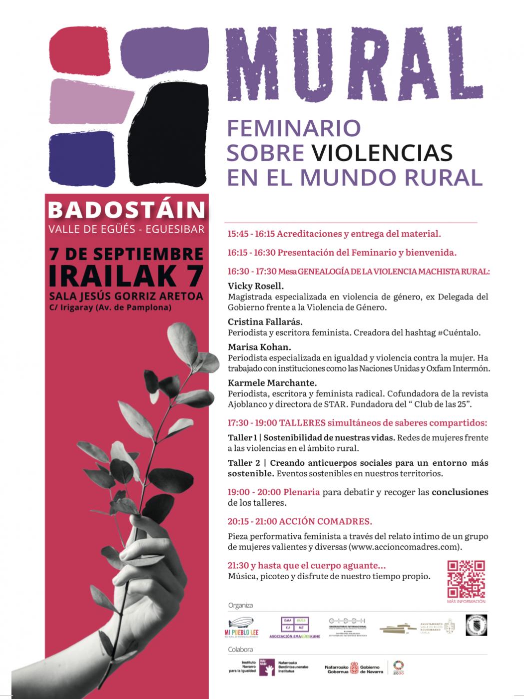 Mural I Feminario en Badostáin: reflexionando sobre la violencia machista en el entorno rural