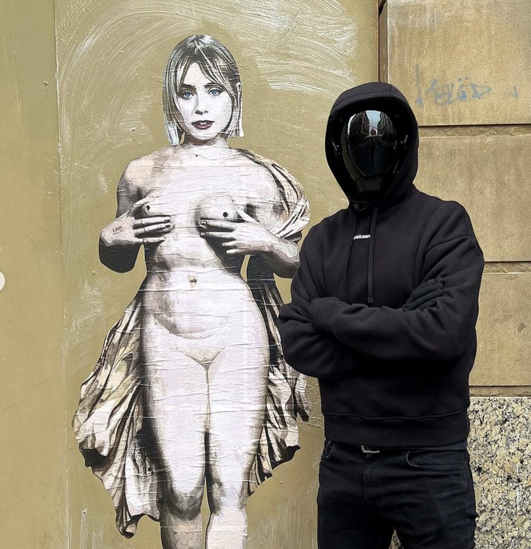 Apenas ha durado 24 horas: vandalizan la última obra de LKN en Pamplona dedicada a Clara Galle