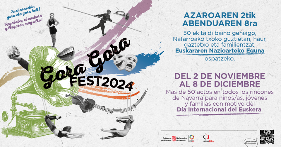 El festival 'Gora Gora Fest!' llega este año a 55 localidades navarras con una variada oferta cultural en euskera