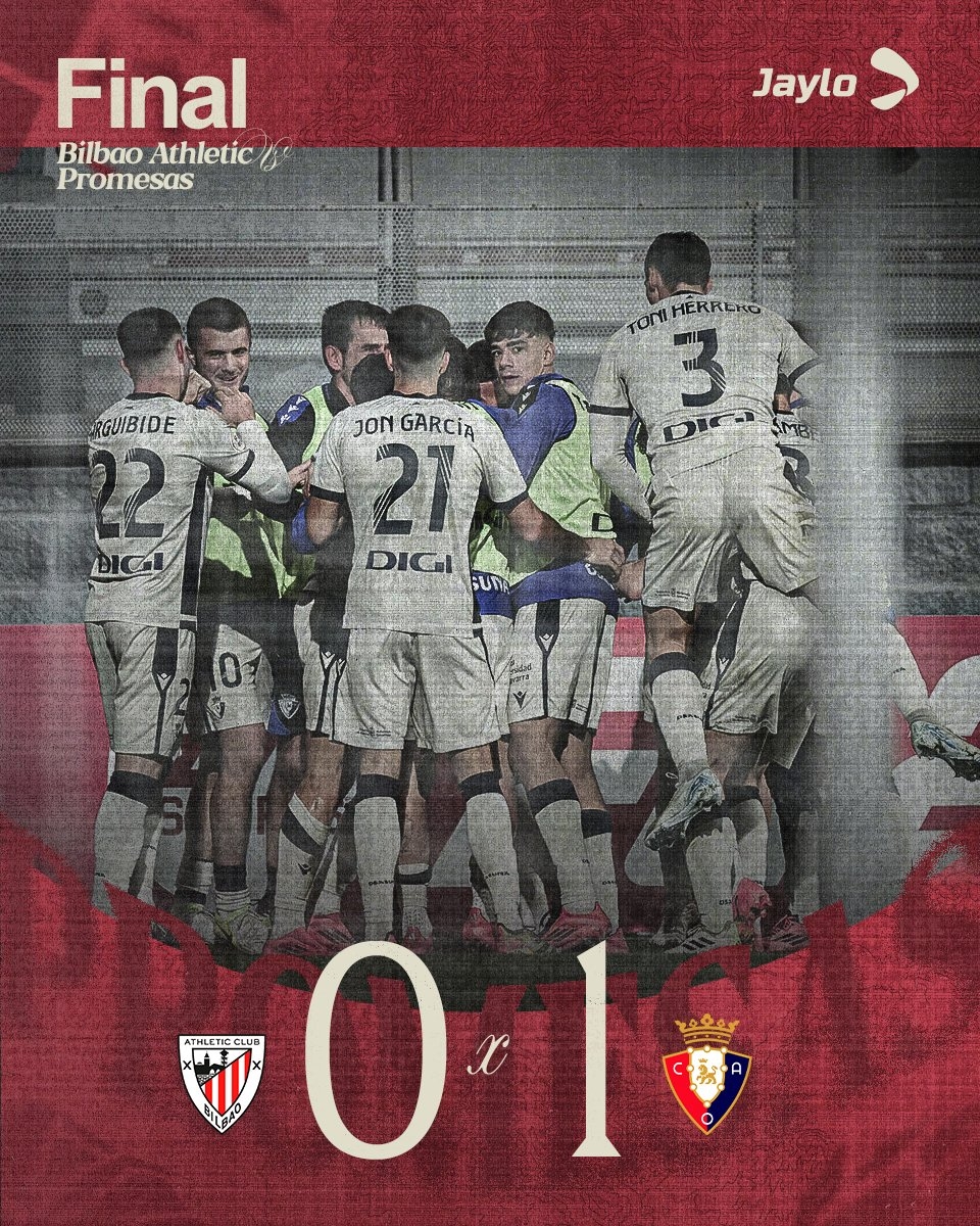 Osasuna Promesas consigue una trabajada victoria en Lezama (0-1)