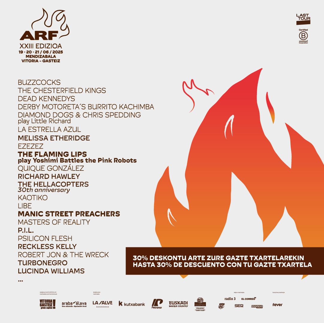 ¡Gazte-txartela te ofrece descuentos en el festival Azkena Rock 2025 de Vitoria-Gasteiz!