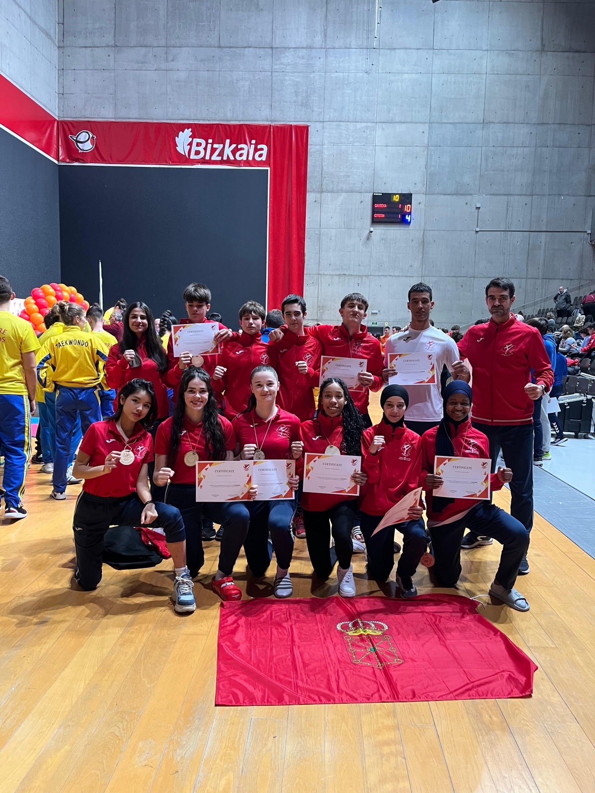 Copa de Bizkaia 'de diez' para la Selección Navarra de Taekwondo