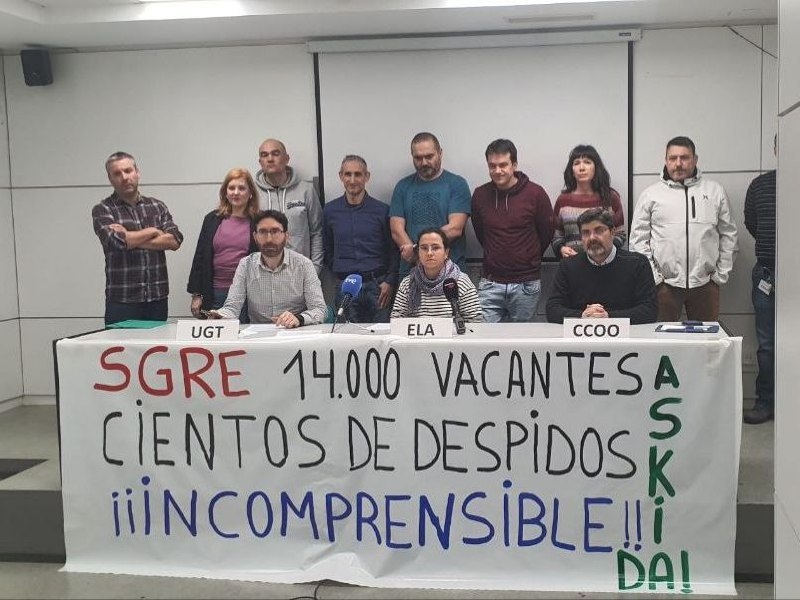 El comité de empresa de Siemens-Gamesa exige la retirada del ERE que plantea 239 despidos