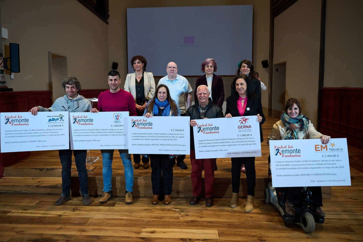 La Fundación Remonte Euskal Jai Berri entrega donativos a distintas entidades por casi 22.000 euros