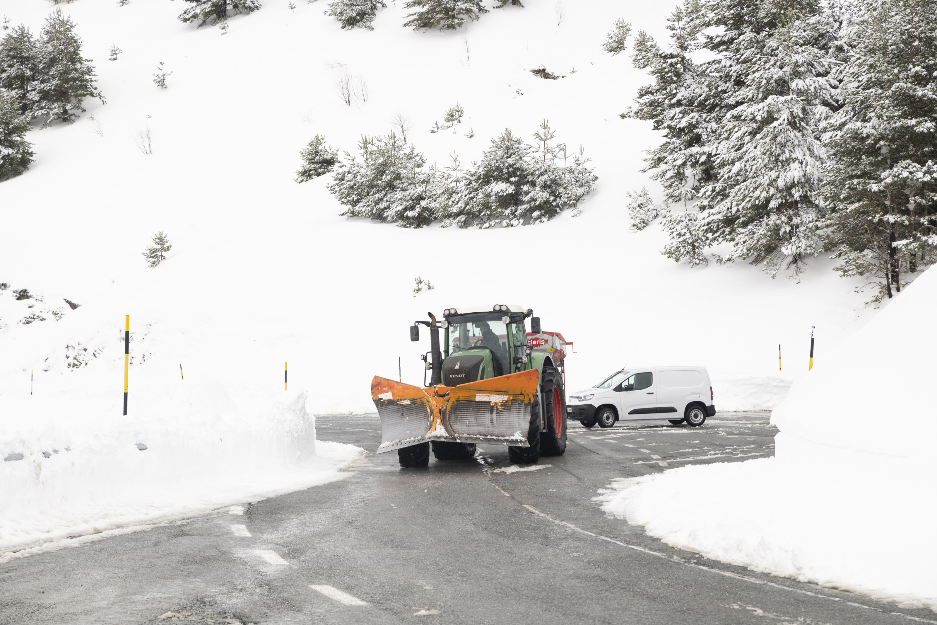 Aviso amarillo en Navarra por la borrasca Konrad: nieve en el Pirineo