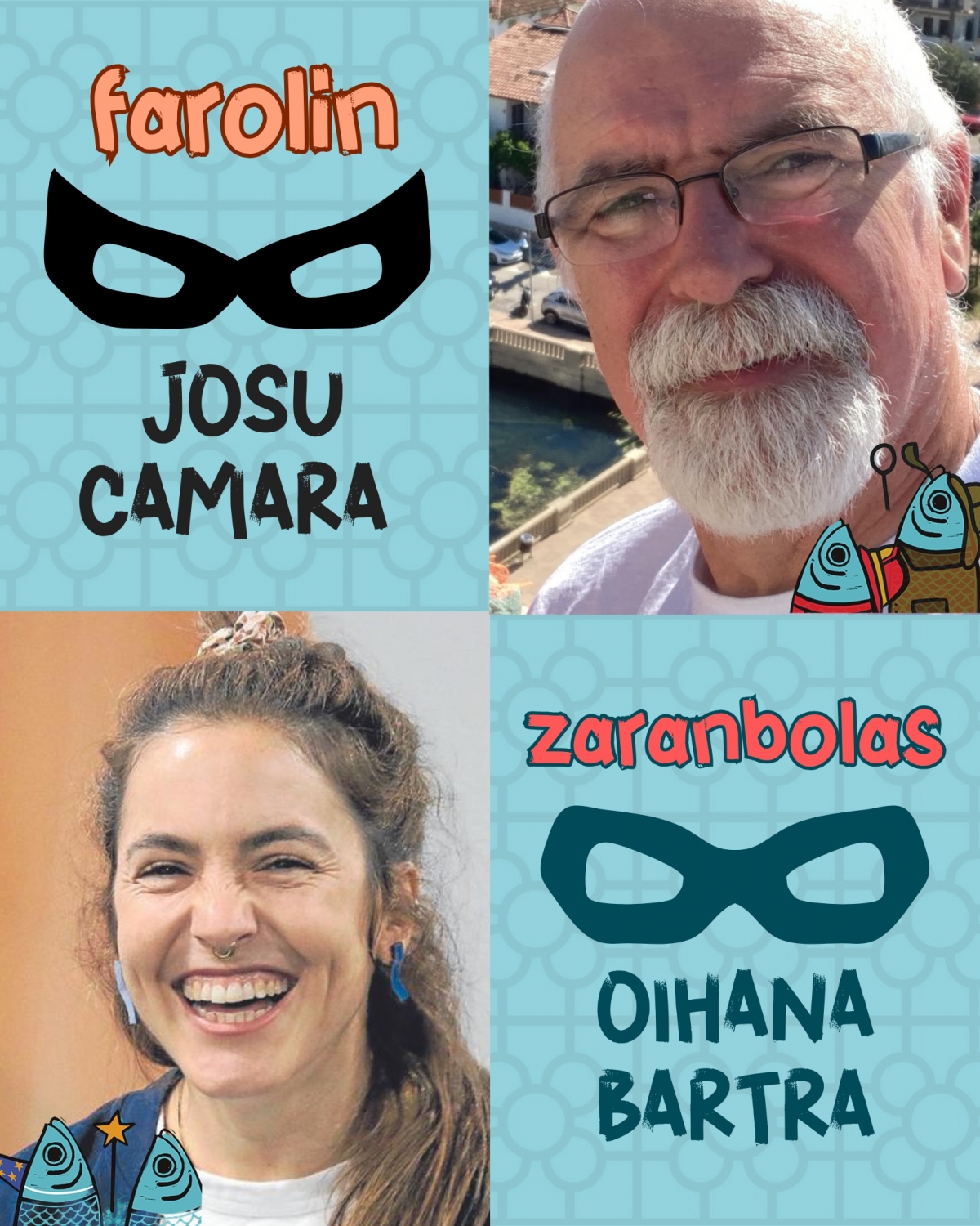 Josu Cámara y Oihana Bartra, serán Farolín y Zarambolas del Carnaval de Bilbao 2025