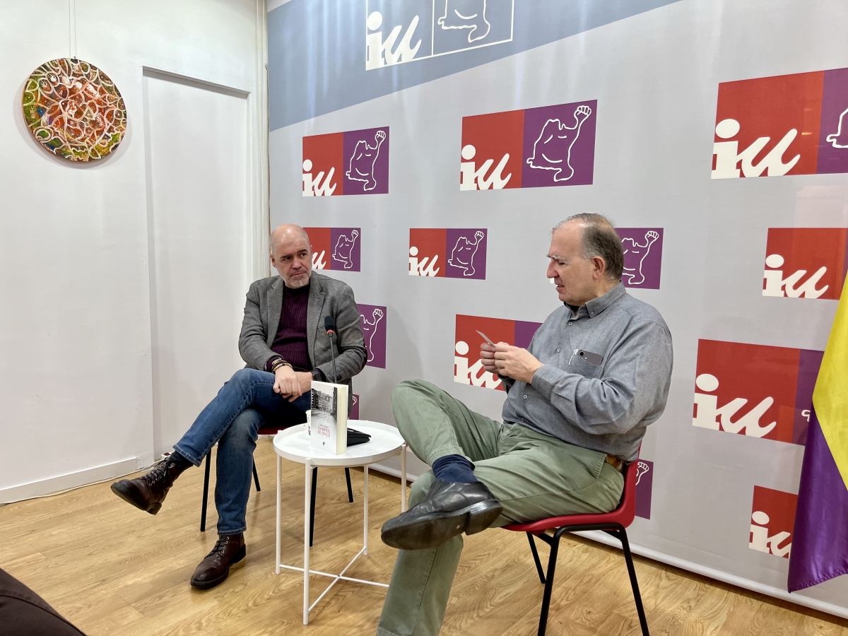 Unai Sordo, secretario general de CCOO, en el vermú literario de IUN