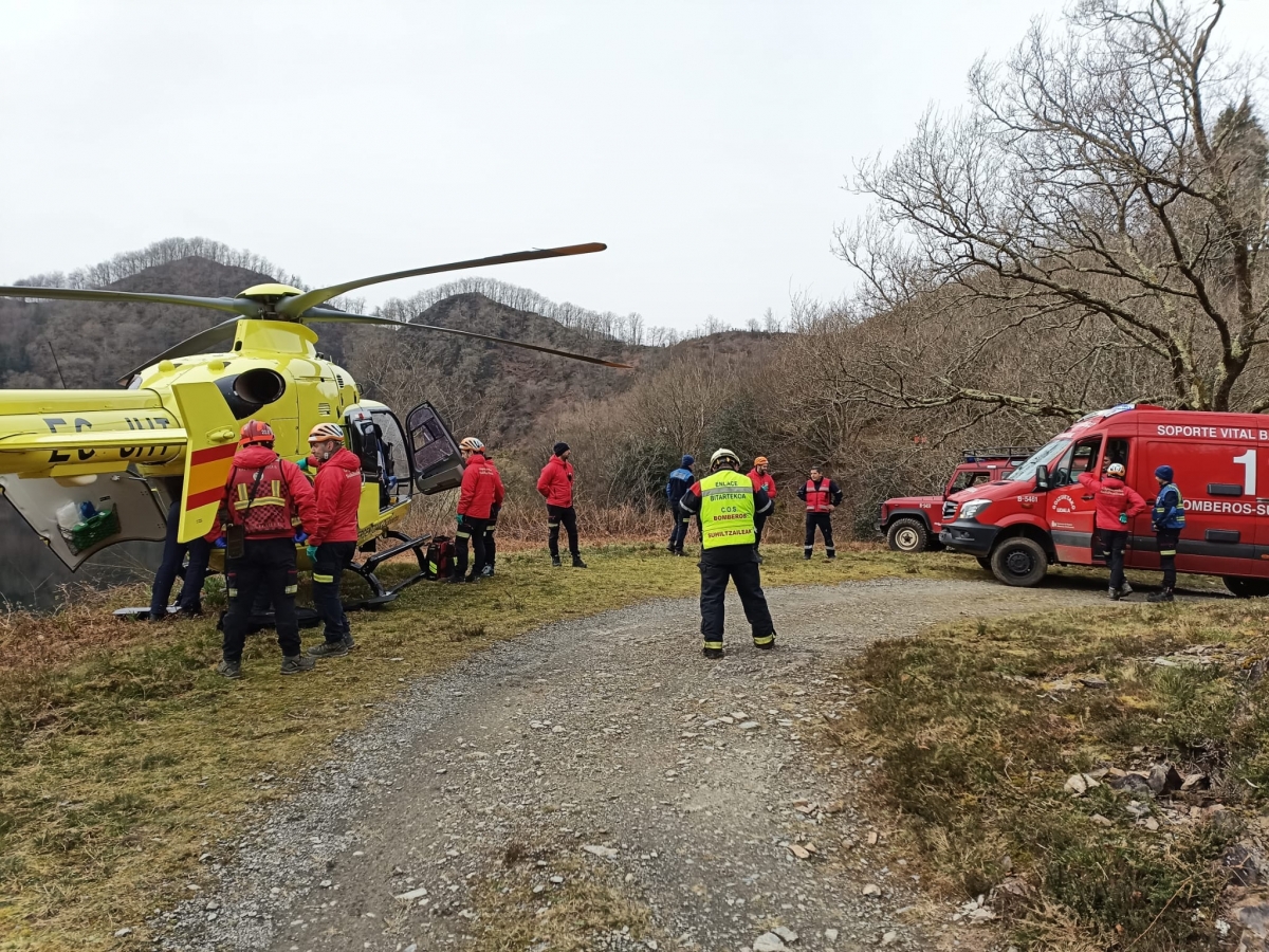 Rescatada una mujer en el monte Artikutza (Goizueta)