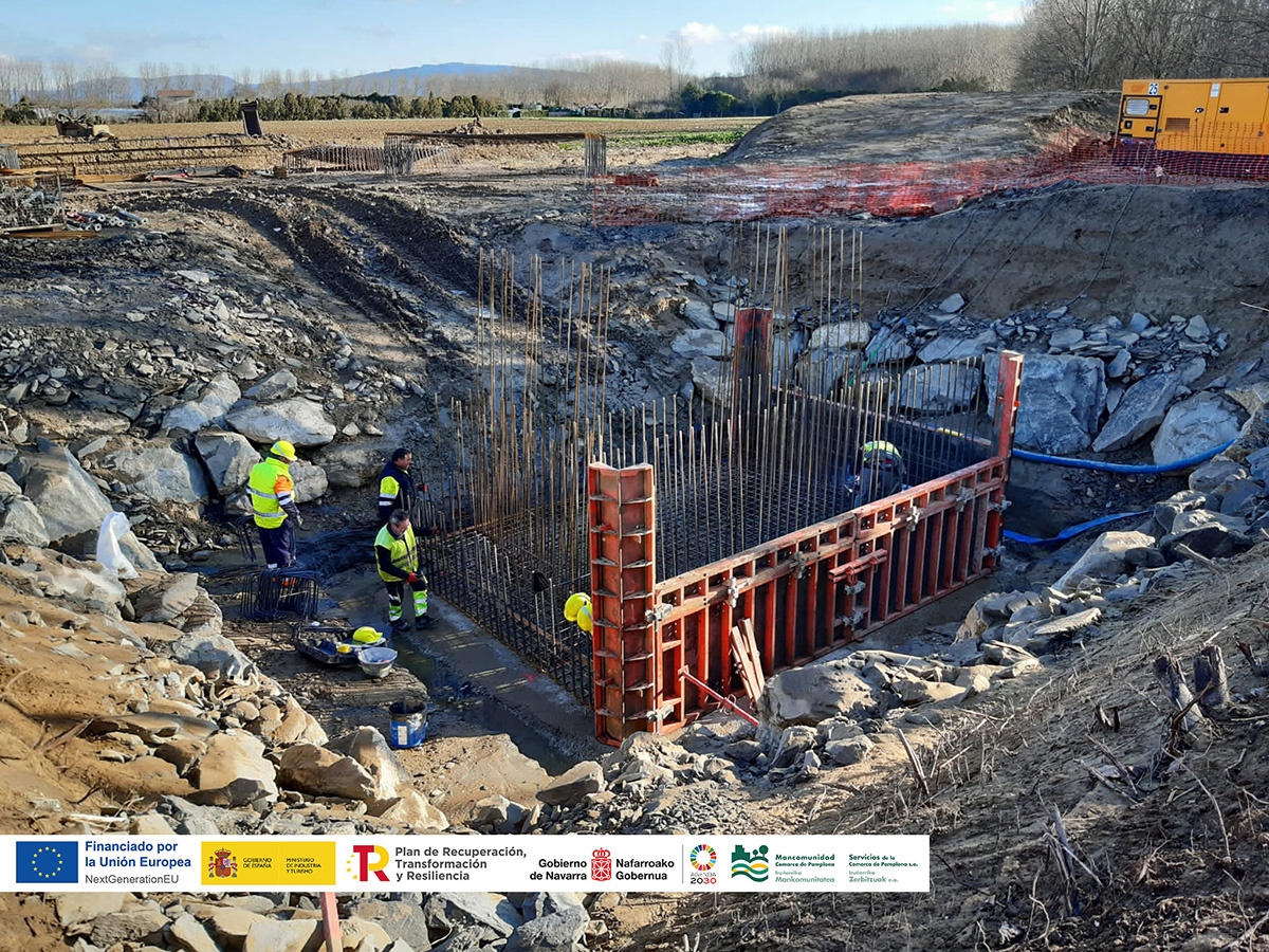 Avanzan los trabajos de ampliación del Paseo Fluvial de la Comarca entre Ibero y Etxauri