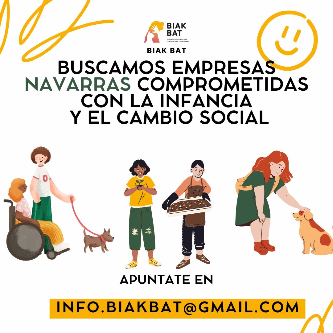 Biak Bat lanza la II Convocatoria de Becas del programa «Cuatro patas, mil sonrisas» e invita a las empresas a colaborar