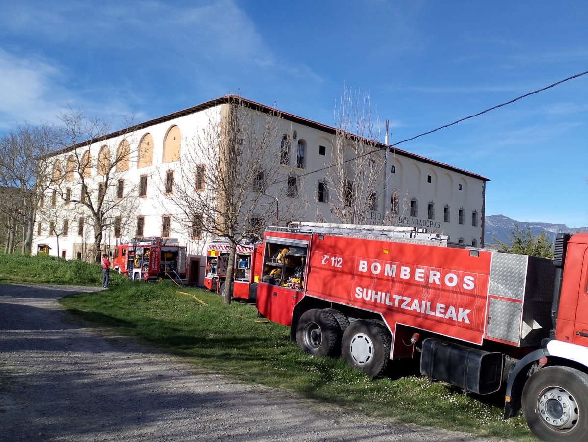 Sofocado un incendio en el Convento del Espíritu Santo de Sangüesa