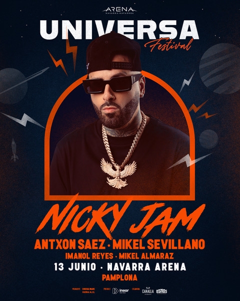 Bombazo: Nicky Jam abre su gira europea en Pamplona como protagonista estrella del Universa Festival