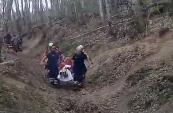 Rescatado un ciclista, de 51 años, herido tras un accidente en la ladera del embalse de Eugi