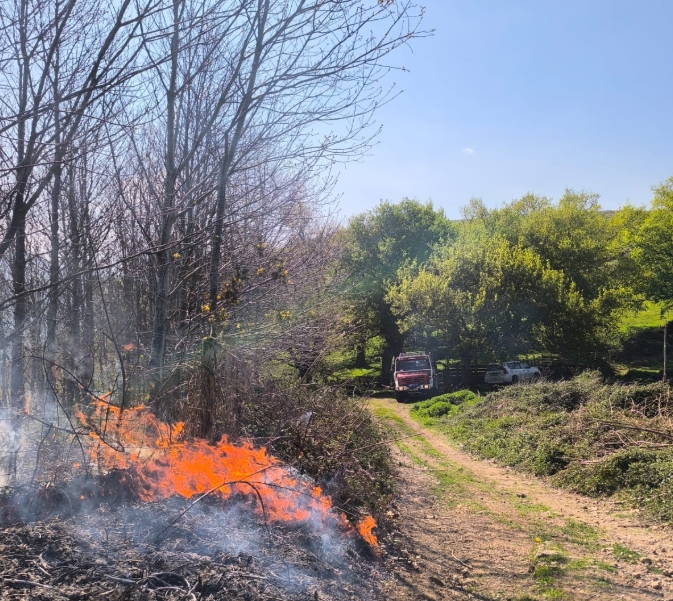  Doble incendio de rastrojo y ribazo en Viana y Mendavia