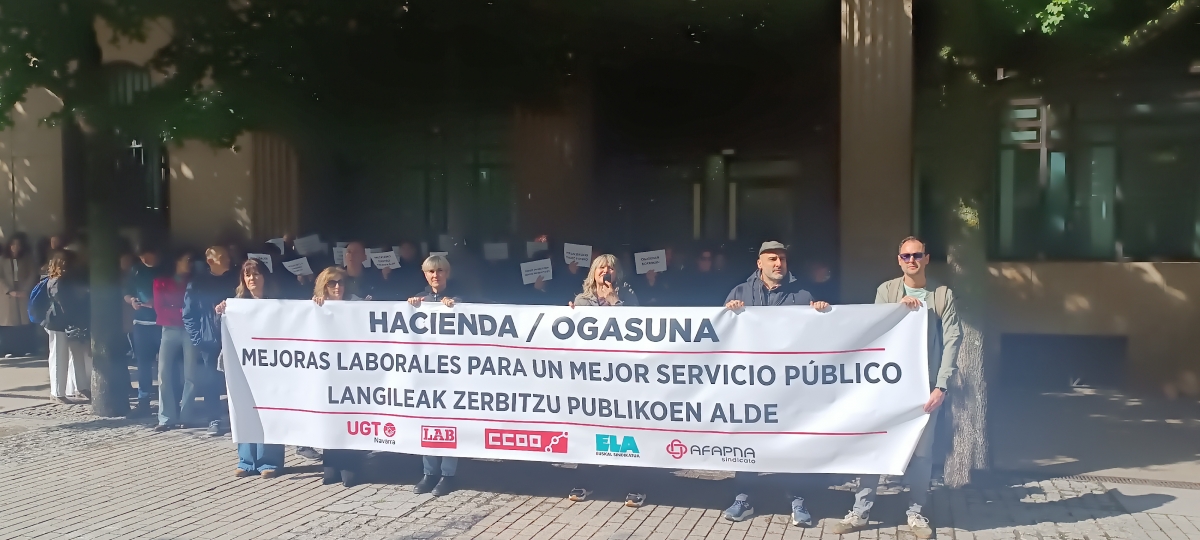 El personal de la Hacienda de Navarra retoma las movilizaciones por la falta de avances en las negociaciones laborales