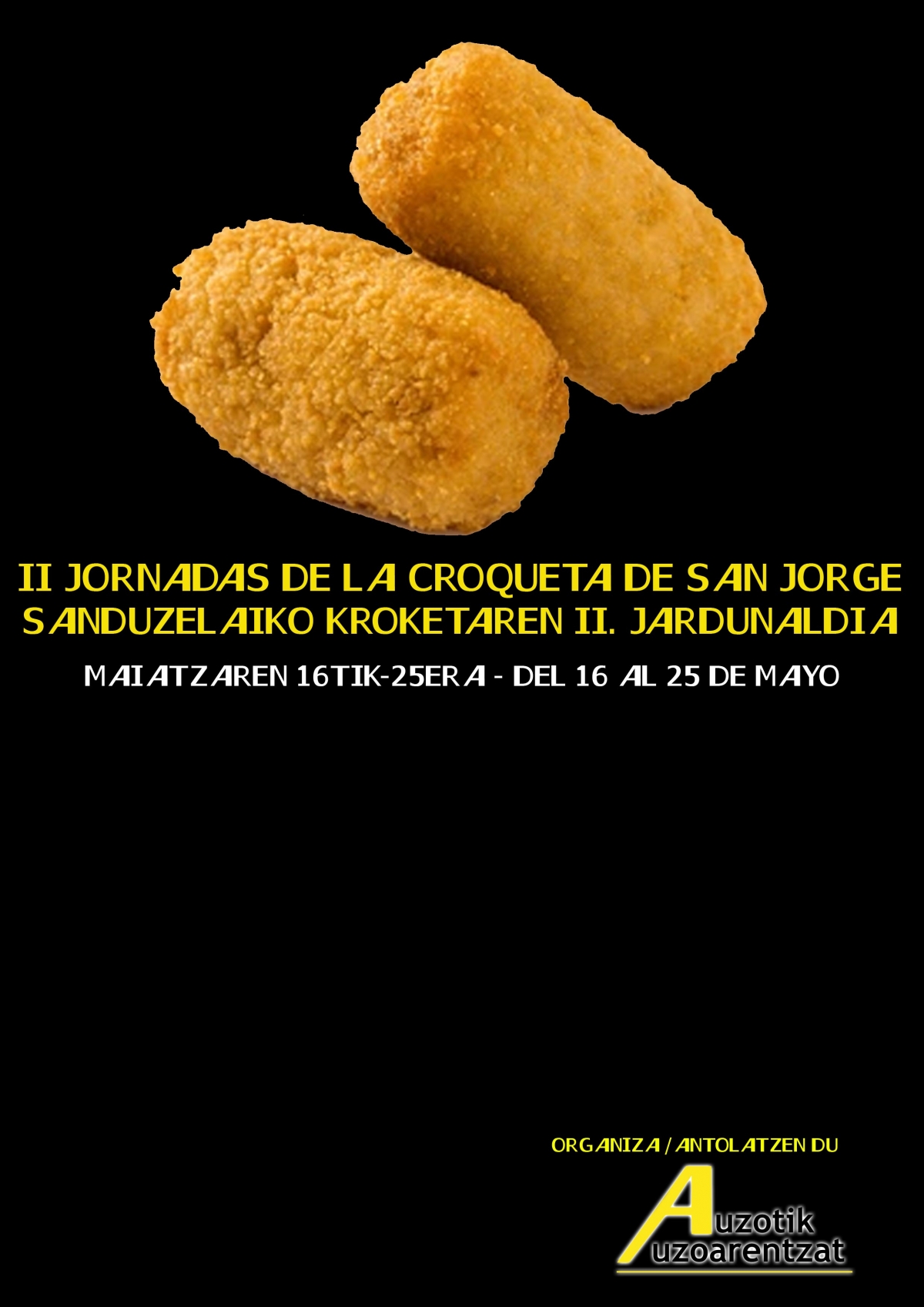 Croquetas de chicharrón, ajoarriero, salchipapa, pato o jumpers: llegan las II Jornadas de la Croqueta de San Jorge